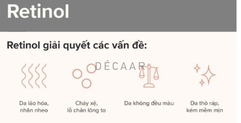 Retinol chỉ định cho các loại da
